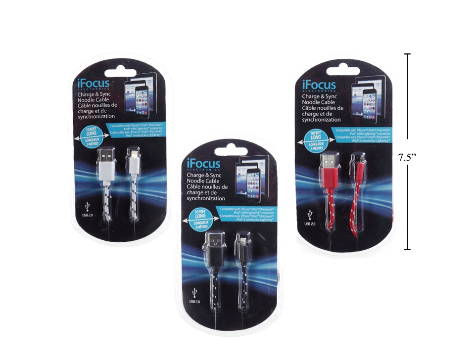 iFocus Lightening USB Charge & Sync Cable ~ 10'-0