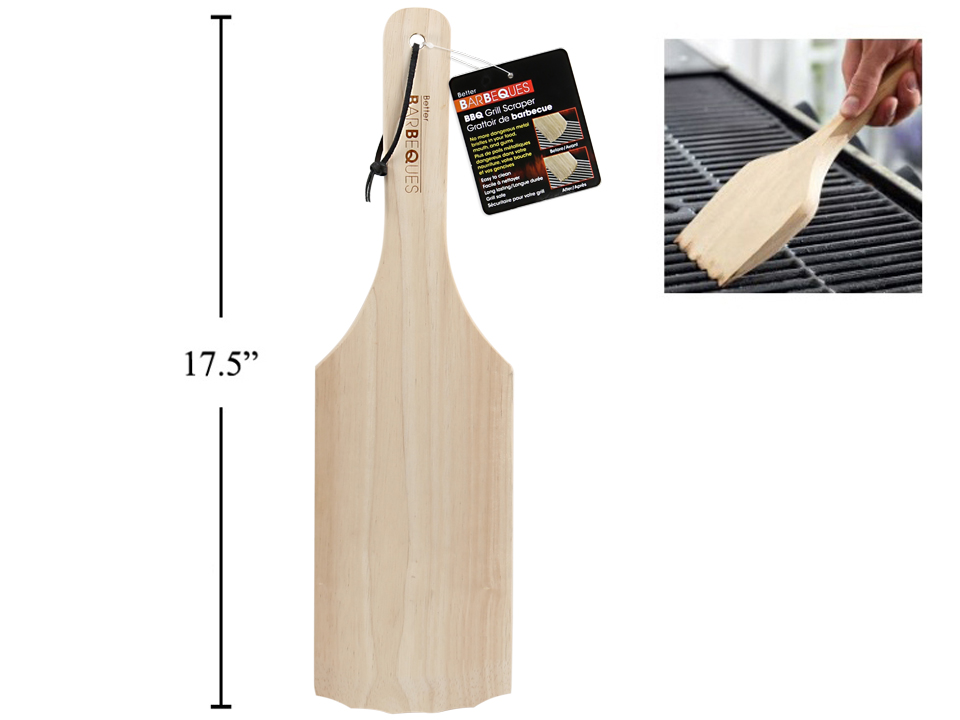 BBQ Deluxe Wooden Grill Scrapers ~ 17"L-0