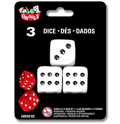 Dice - 1" x 1" (2.4cm) ~ 3 per pack-0
