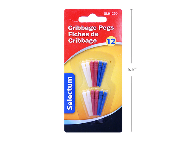 Selectum Plastic Cribbage Pegs ~ 12 per pack-0