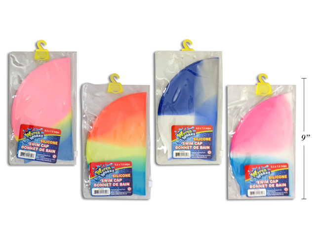 Silicone Multi-Colored Marble Swim Caps-0