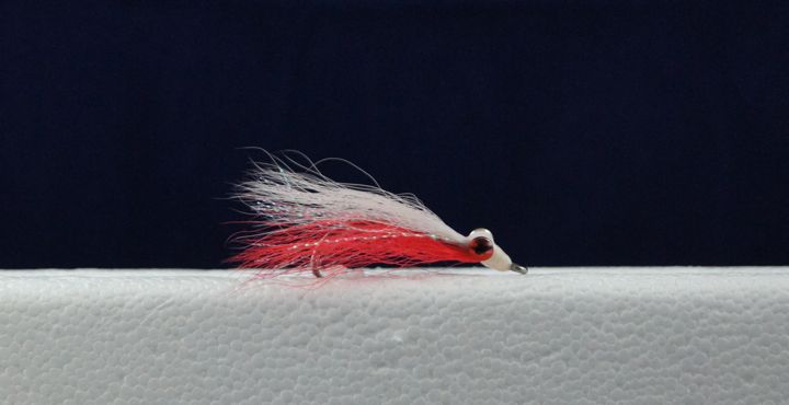 Clouser Minnow Flies - Size 2 ~ Red / White-0