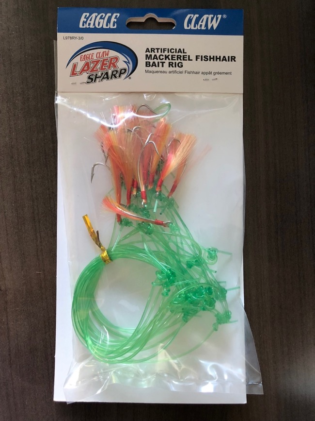 Eagle Claw Artifical Mackerel Bait Rig - 15/string ~ Red/Yellow-0