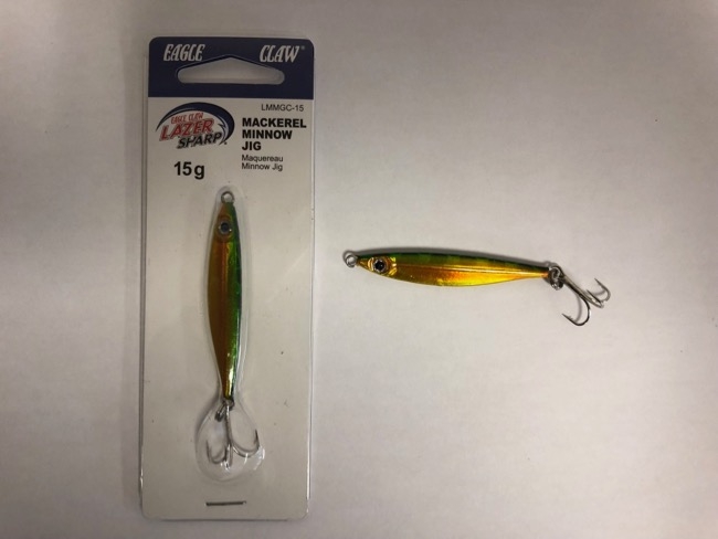 Eagle Claw Mackerel Minnow Jig, 20 gram ~ Green Copper Prism-0