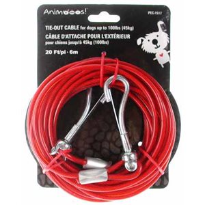 Vinyl-Coated Steel Tie-Out Cable ~ 0.18" x 20'-0