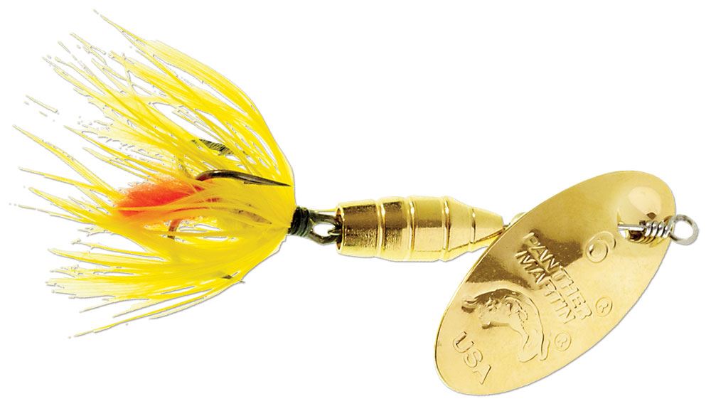 Panther Martin Lure - Size 15 ~ Deluxe Fly Gold/Yellow-0