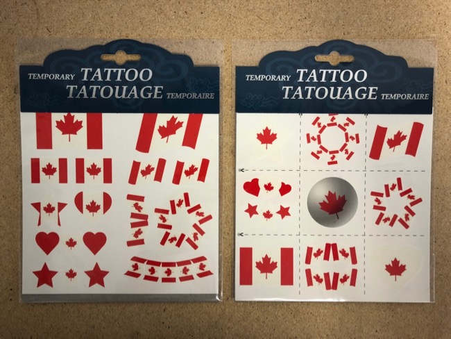 Canada Flag Temporary Tattoos-0