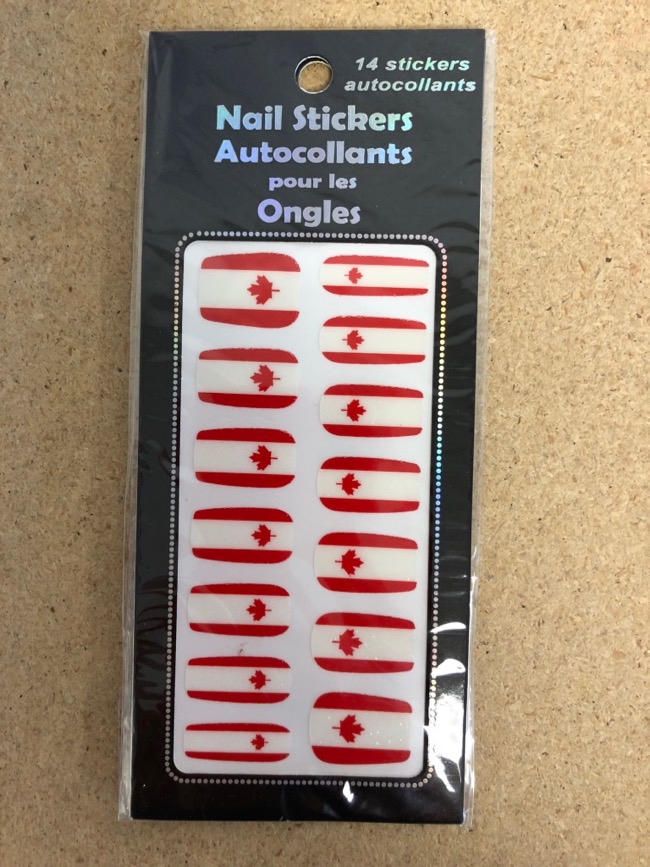 Canada Flag Nail Stickers ~ 14 per pack-0