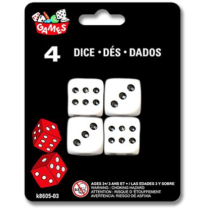 Dice - 0.75" x 0.75' (2cm) ~ 4 per pack-0