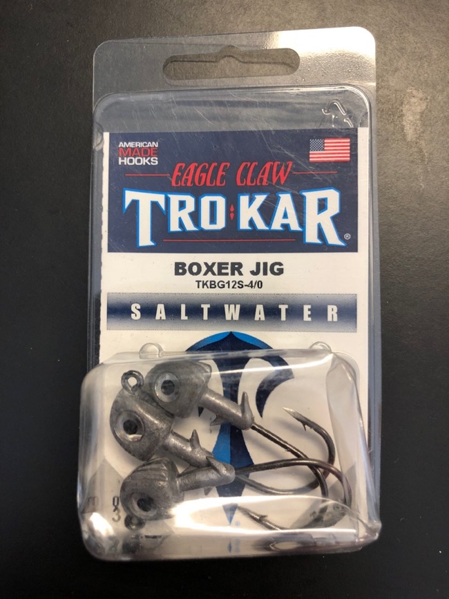 Eagle Claw 1/2oz Saltwater Box Jig with Eyes + 4/0 Hook - 3/pk ~ Silver -0