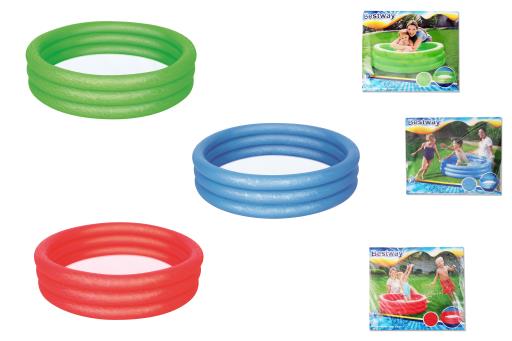 Inflatable Solid Bright Colors 3-Ring Pool ~ 40" x 10" {51024}-0