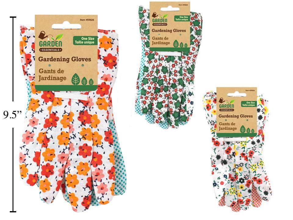 Printed Garden Gloves with Grip Dots-0