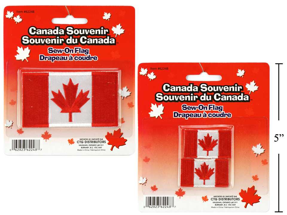 Canada Sew-On Flags ~ 2 assorted-0