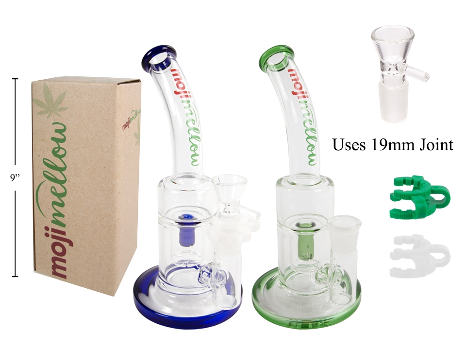 MojiMellow 9" Glass Water Pipe -0