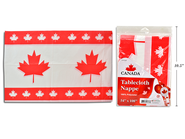 Canada Plastic Printed Tablecover ~ 54" x 72"-0