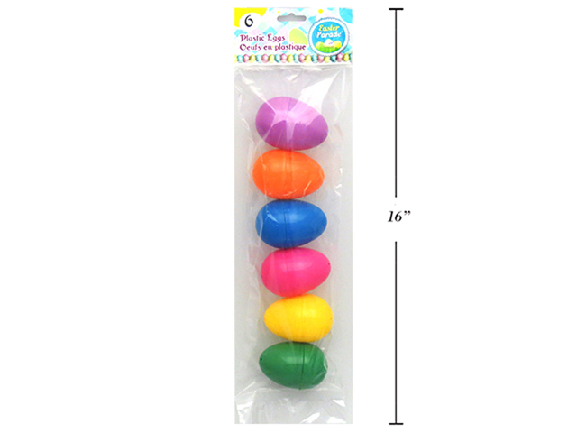 Easter Fillable Eggs - 3.25" Neon ~ 6 per pack-0