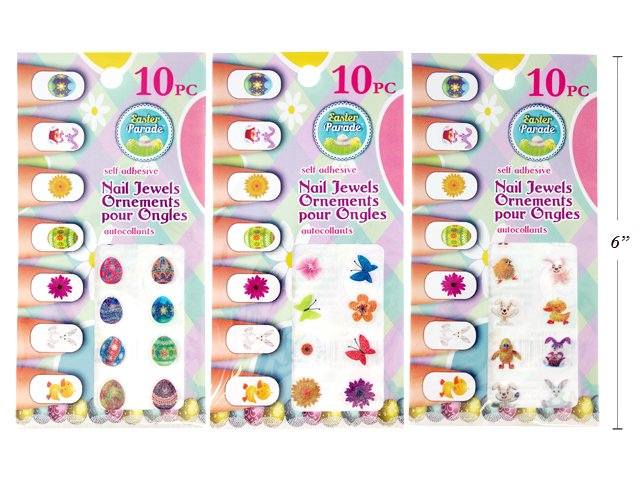 Easter Self Adhesive Glitter Finger Nail Art ~ 10 per pack-0