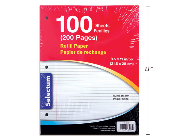 Selectum Ruled Refill Sheets - Letter Size ~ 100 / sheets-0