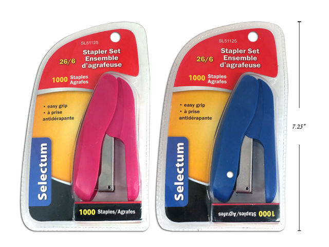 Selectum Easy Grip Stapler with Staples-0