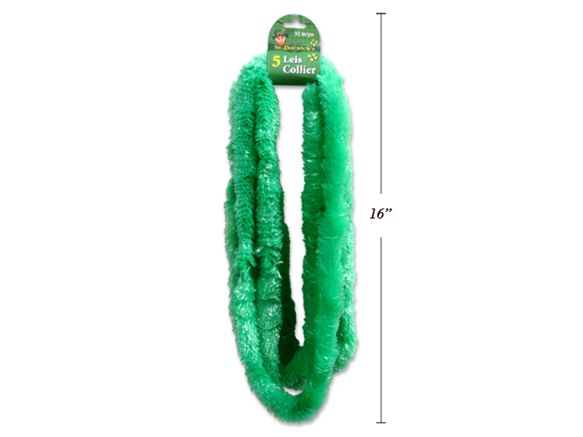 St. Patrick's Day Green Leis - 32"L ~ 4 per pack-0