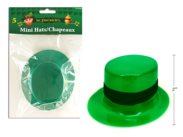St. Patrick's Day Mini Leprechaun Hat ~ 5 per pack-0
