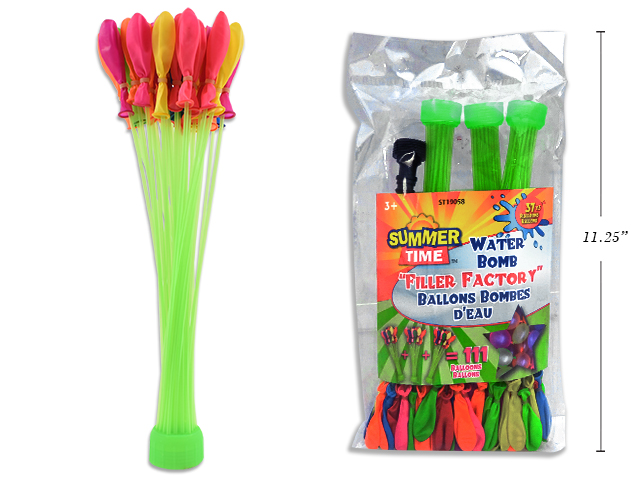 Water Bomb Filler Factory w/37 Balloons x 3 ~ 111 balloons per pack-0