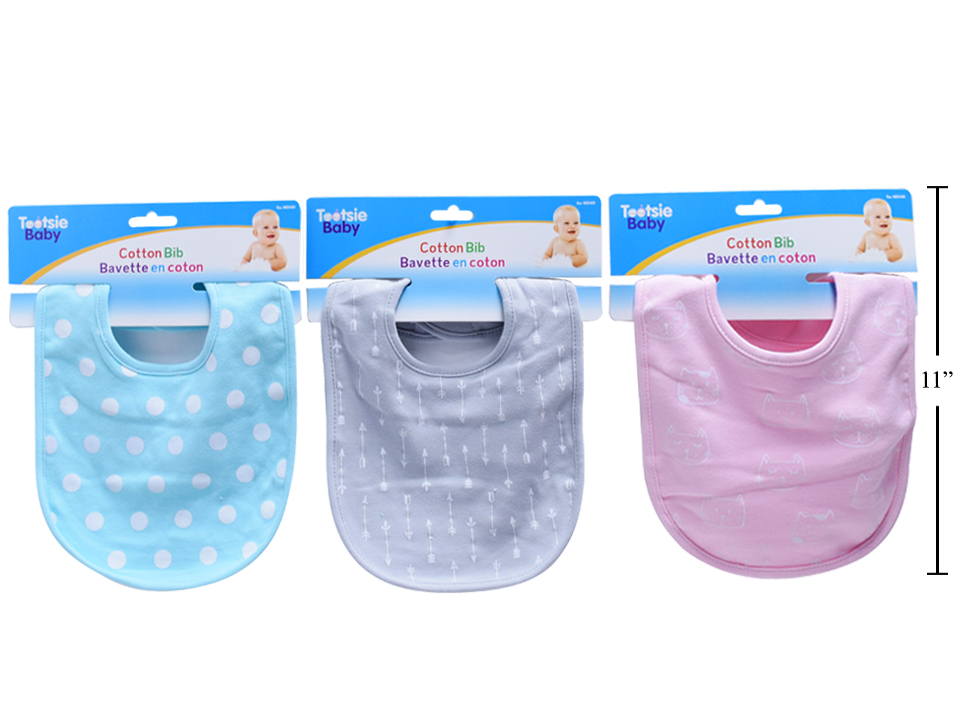 Tootsie Baby Cotton Bib ~ 3 assorted-0