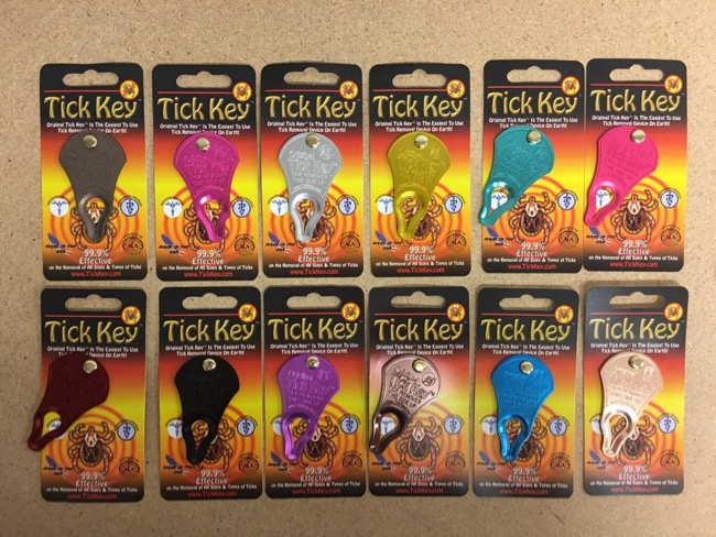 The Original Tick Key ~ Assorted Colors ~ 12 per clipstrip-0