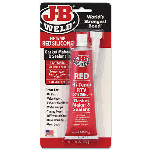 J-B Weld - Hi-Temp Gasket Maker & Sealant - RED ~ 3oz (85gram) tube-0