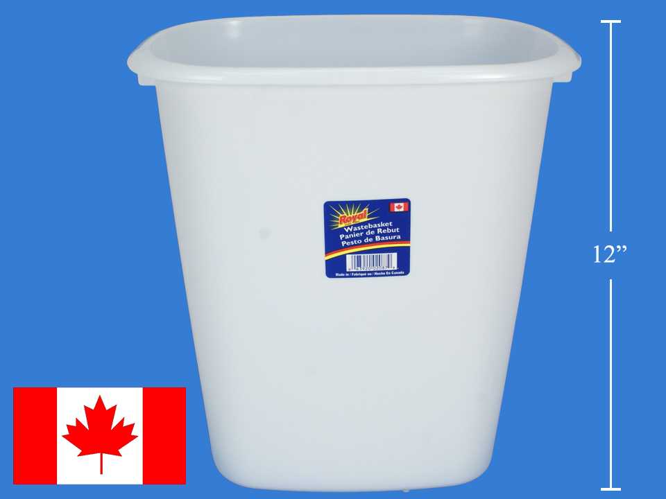 Royal Plastic Waste Basket ~ 12"-0