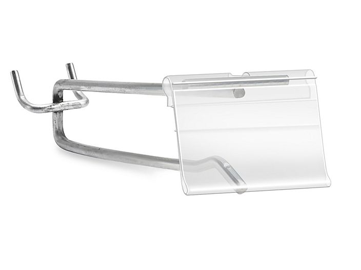 6" Metal Scanner Peg Hook with 1.25" x 2" Tag Holder ~ 25 per bag-0
