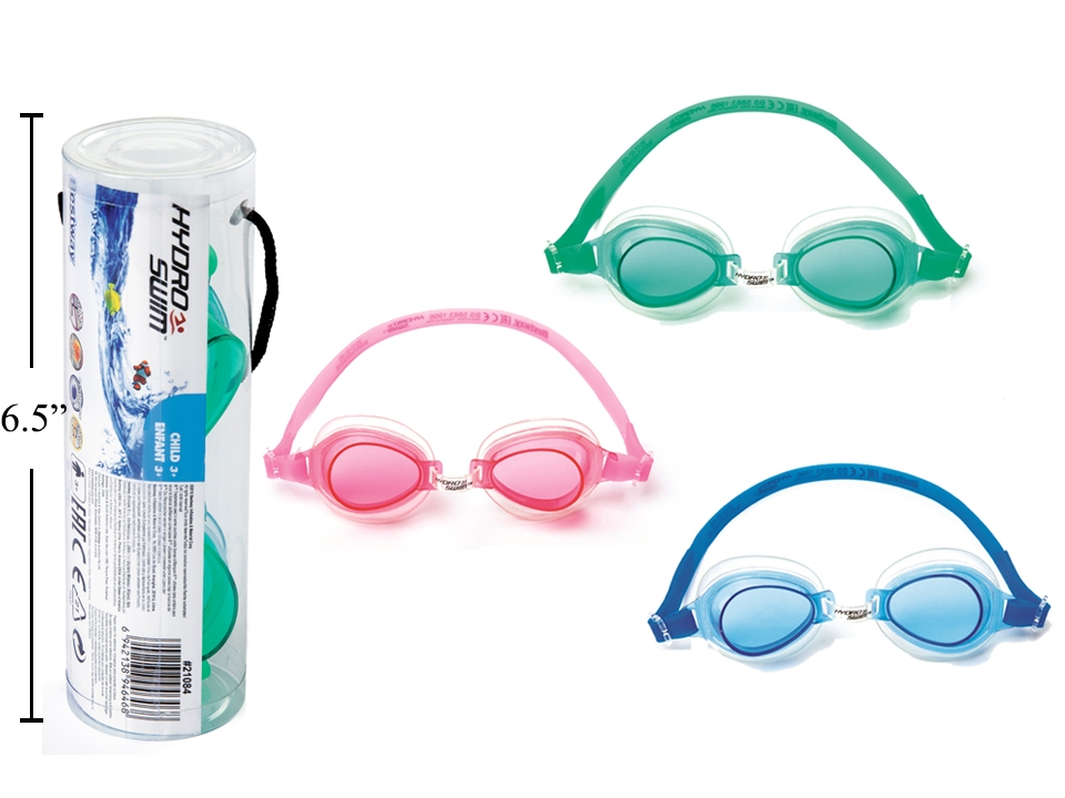 Hydro Swim Kid's Lightening Swimmer Goggles in PVC Tube {21084}-0