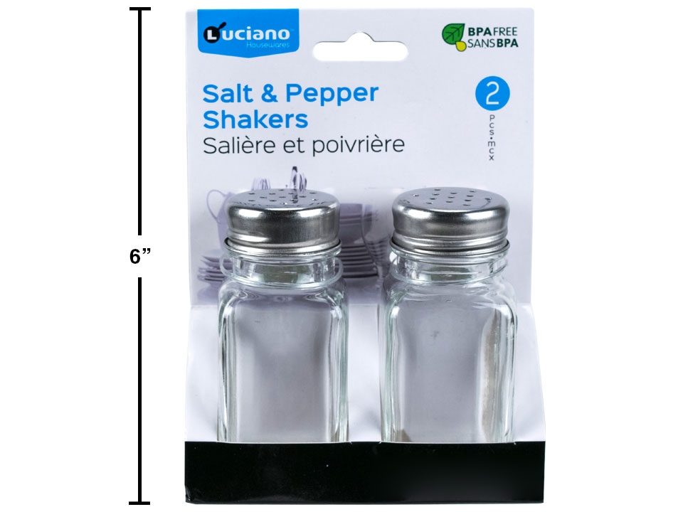 Luciano Glass Salt & Pepper Shakers -0