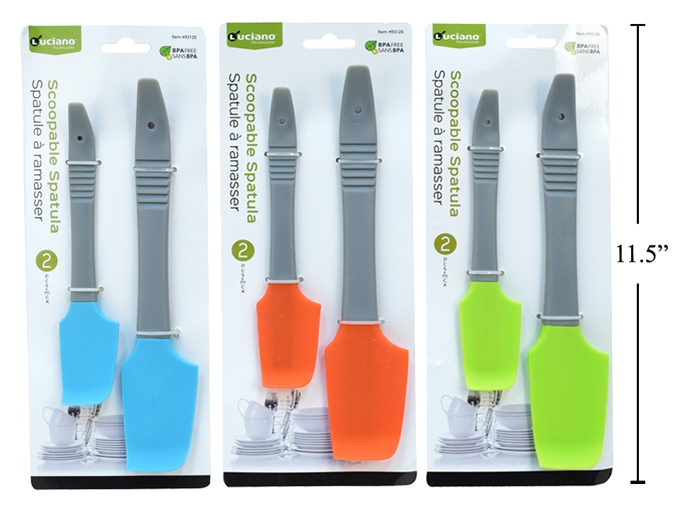 Luciano Scoopable Silicone Spatula ~ 2 pieces-0