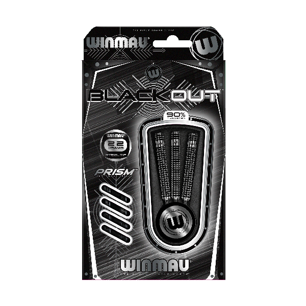 Winmau Blackout 90% Tungsten Steel Tip Darts-0