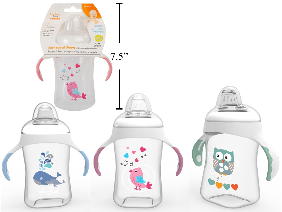 Tootsie Baby Soft Spout Sippy Cup with Easy Grip Handles ~ 10oz / 300ml-0