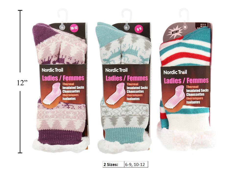 Ladies Heat Max Sherpa Lined Socks-0