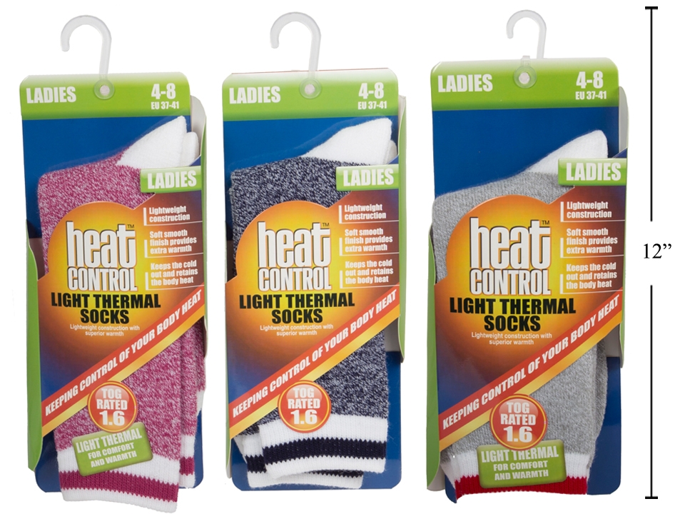 Ladies Heat Control Light Thermal Socks-0