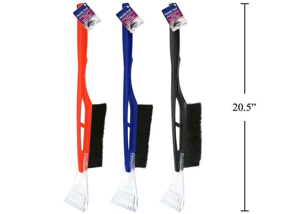 Plastic Snow Brush with Ice Scraper & Foam Handle ~ 20.5"L-0