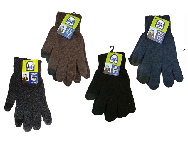 Men's Insulated 2-Finger Touch Screen Texting Gloves-0