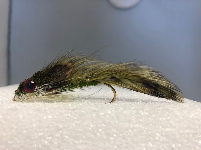 Olive Sculpin Muddler Minnow with Eyes-0