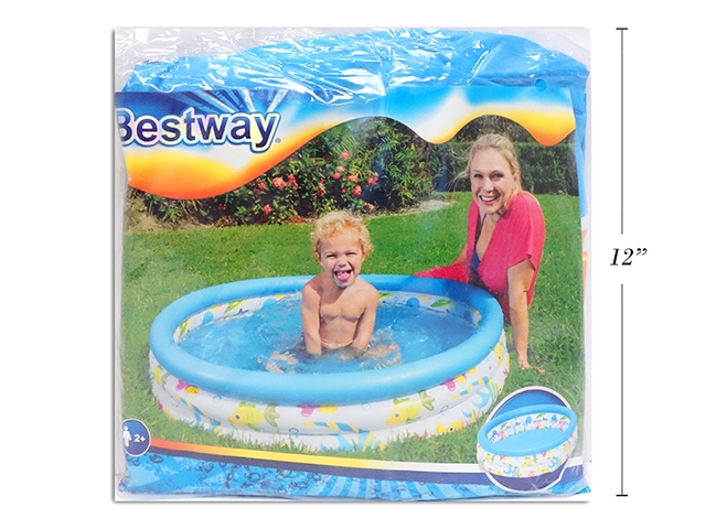 Inflatable Round Coral Kids Pool ~ 40" Diameter x 10" high-0
