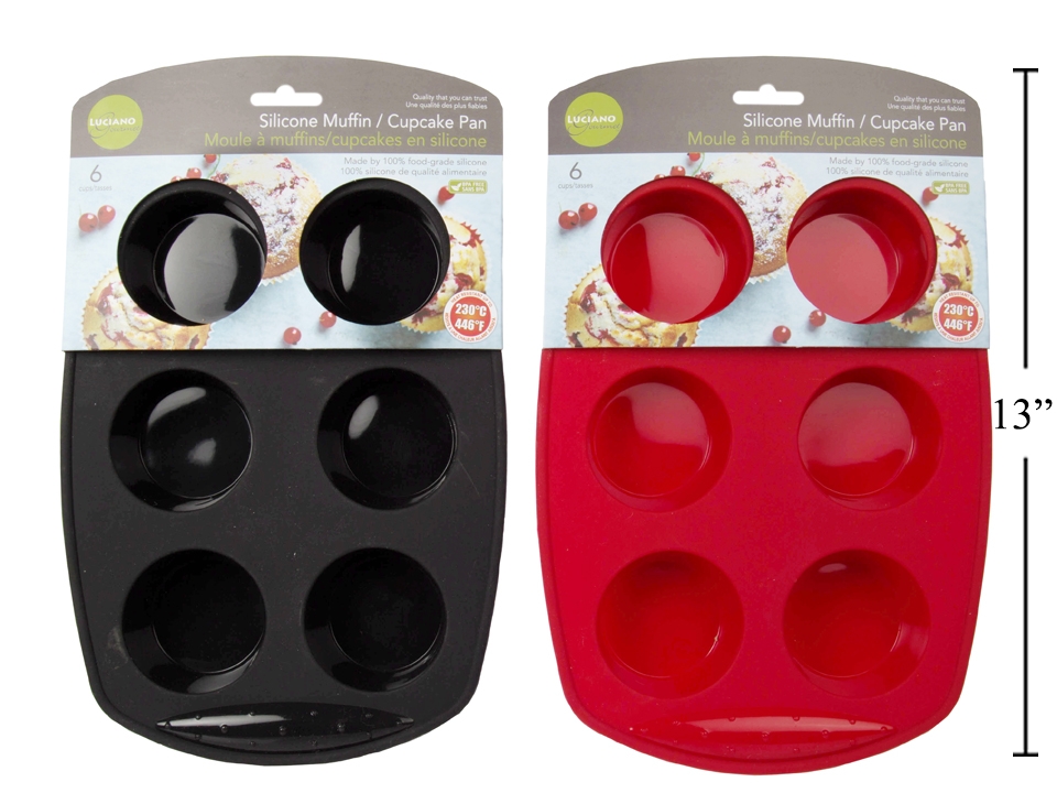 Luciano Silicone Muffin Tray - 6 muffins-0