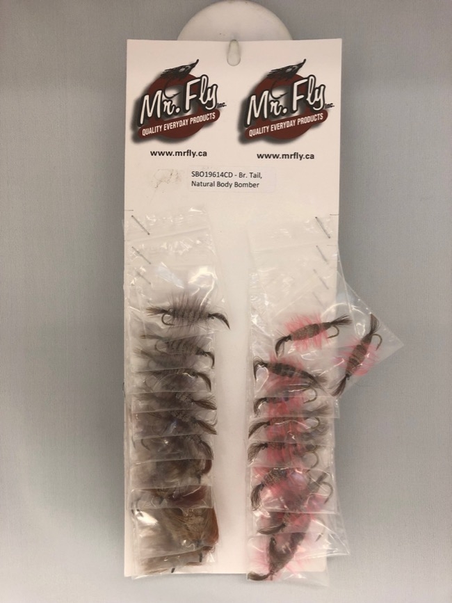 Brown Tail, Natural Body with Brown or Orange Hackle Salmon Bombers -0