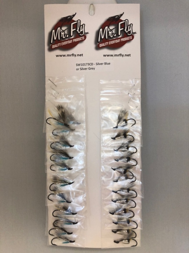 Silver Blue & Silver Grey Salmon Wet Flies-0