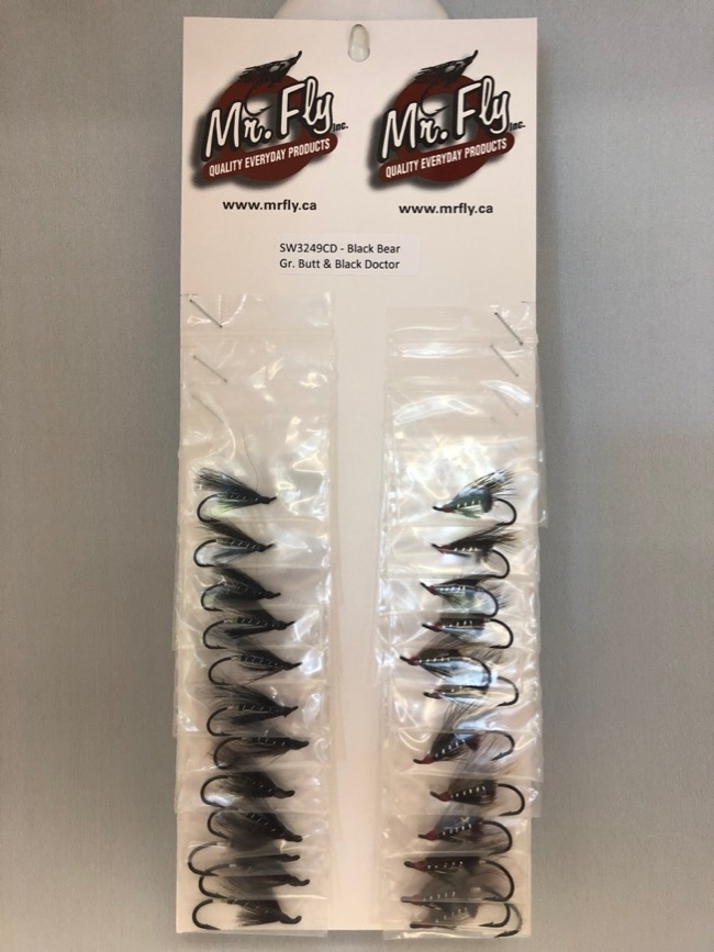 Black Bear Green Butt & Black Doctor Salmon Wet Flies-0