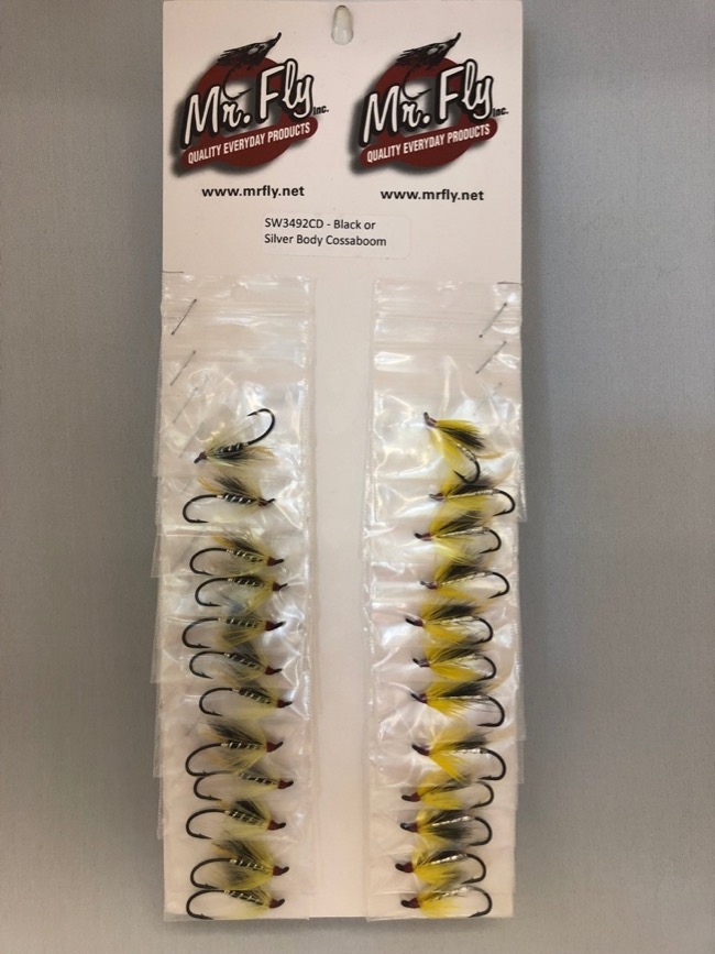 Black Body Cossaboom & Silver Body Cossaboom Salmon Wet Flies-0