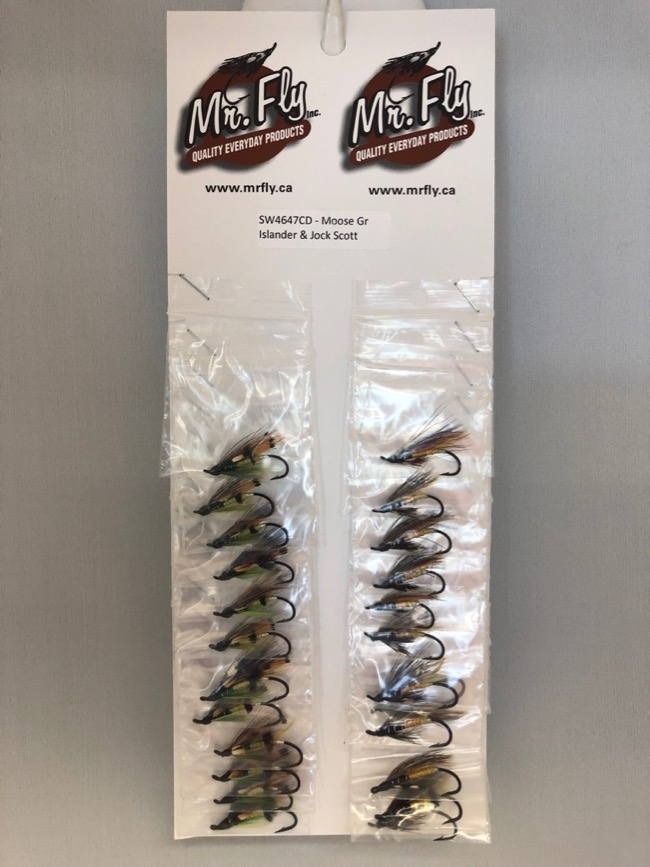 Moose Green Islander & Jock Scott Salmon Wet Flies-0