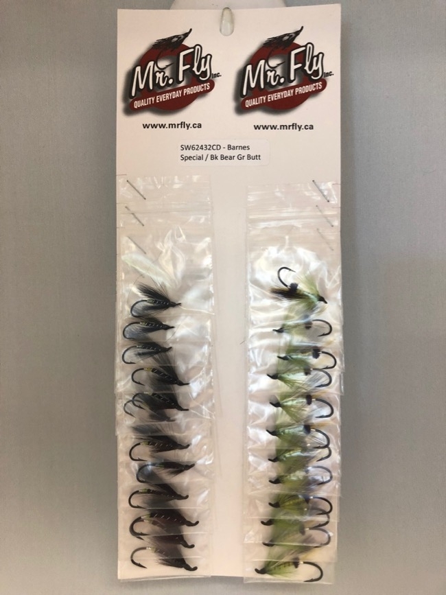 Barnes Special & Black Bear Green Butt Salmon Wet Flies-0