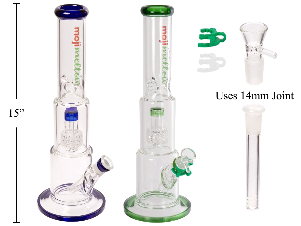 MojiMellow 15" Glass Water Pipe -0